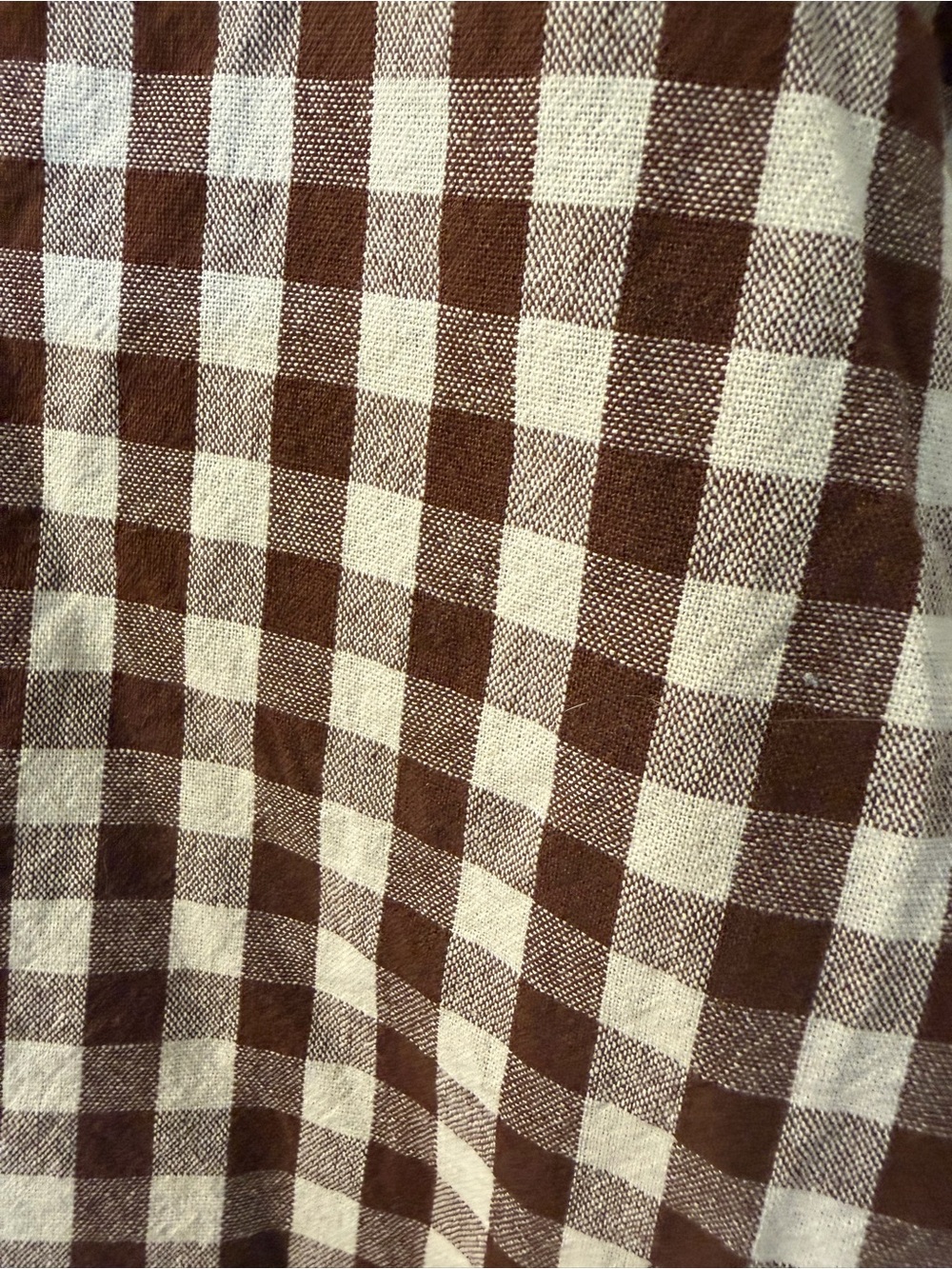 Miguelina Brown & Cream Gingham A-Line Wrap Skirt - Picture 6 of 6